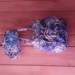 Vera Bradley's blue floral bag and pouch